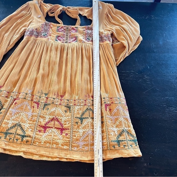 Free People Rhiannon Embroidered Mini Dress Long Sleeve - Picture 9 of 9